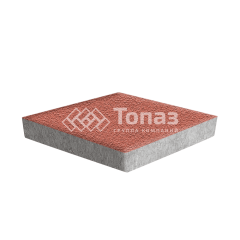 Тротуарная плитка Ромб, красная на камне, 6 см