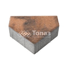 Тротуарная плитка Тиара, сомон на камне, 6 см