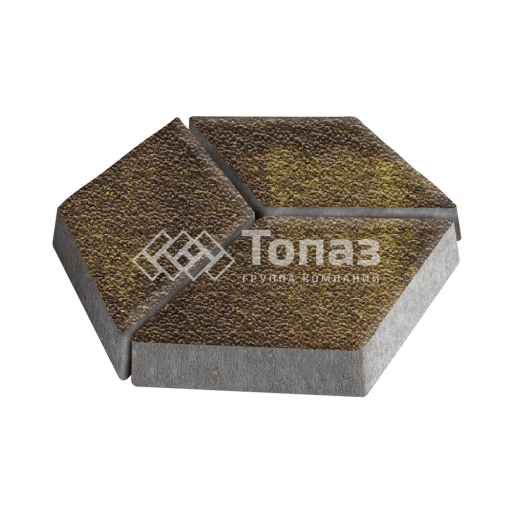 Тротуарная плитка Ромб, осень с гранитной крошкой, 6 см