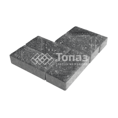 Тротуарная плитка 200х100х100, аляска черная