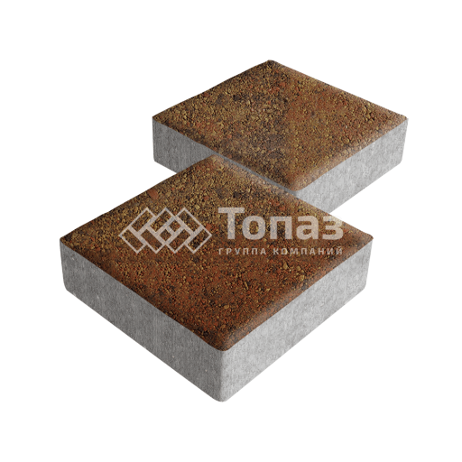 Тротуарная плитка Квадрат 200х200х60, джафар оранжевый