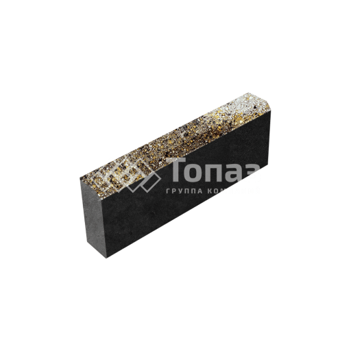 Камень бортовой БР 50.20.8, агат желтый, черное основание