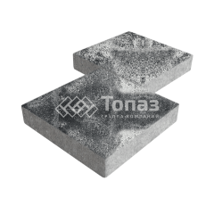 Тротуарная плитка Квадрат 300х300х60, черно-белая