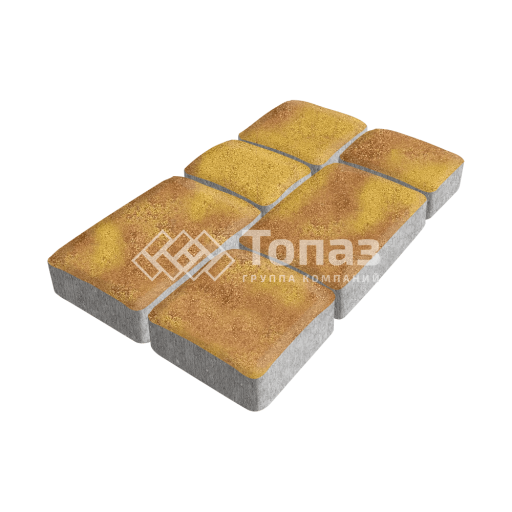 Тротуарная плитка Брук, шафран, 4 см