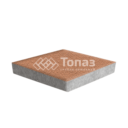 Тротуарная плитка Ромб, оранжевая на камне, 6 см