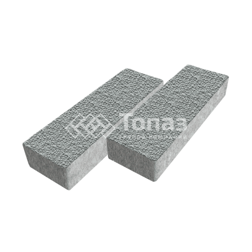 Тротуарная плитка 300х100х60, серая с мраморной крошкой