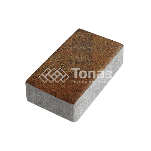 Тротуарная плитка Брусчатка, джафар оранжевый, 8 см