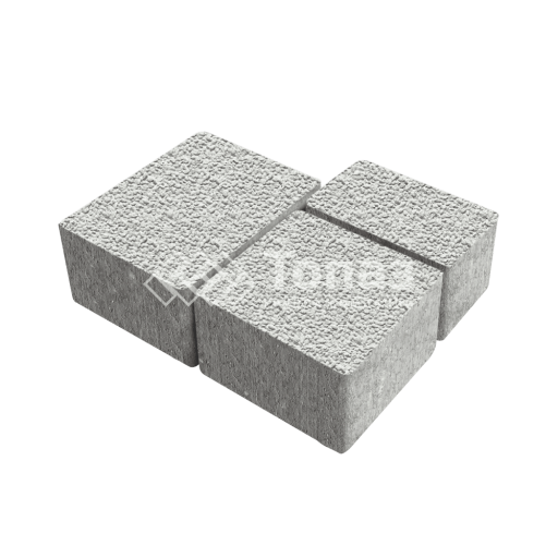 Тротуарная плитка Лэндхаус, белая с гранитной крошкой, 6 см