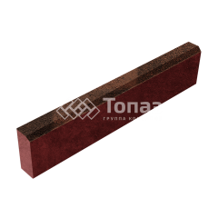 Камень бортовой БР 100.20.8, сорренто, красное основание