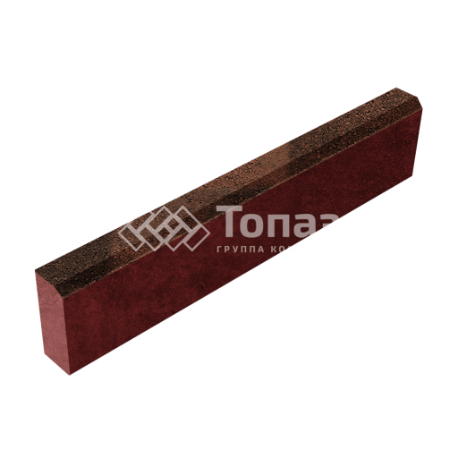 Камень бортовой БР 100.20.8, сорренто, красное основание