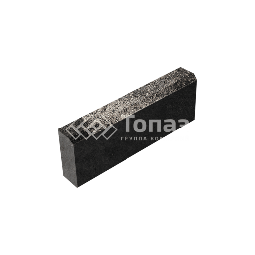 Камень бортовой БР 50.20.8, агат коричневый, черное основание