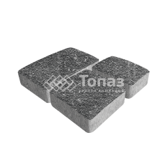 Тротуарная плитка Брук, аляска черная с гранитной крошкой, 4 см