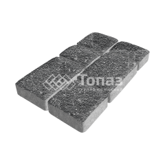 Тротуарная плитка Брук, аляска черная с гранитной крошкой, 4 см