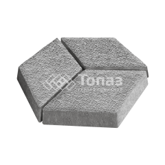 Тротуарная плитка Ромб, серо-белая с гранитной крошкой, 6 см