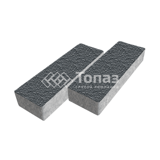 Тротуарная плитка 300х100х60, черная с мраморной крошкой