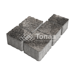 Тротуарная плитка Антик, агат коричневый с мраморной крошкой, 4 см