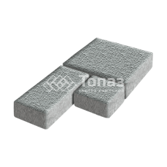 Тротуарная плитка Рубико, серая с гранитной крошкой, 6 см