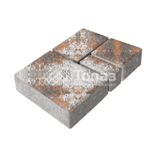 Тротуарная плитка Мюнхен, джафар оранжевый, 4 см