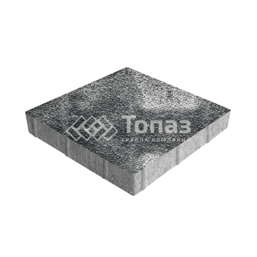 Тротуарная плитка Квадрат 300х300х60, черно-белая с гранитной крошкой