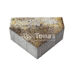 Тротуарная плитка Тиара, агат желтый, 6 см