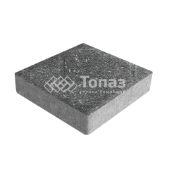 Тротуарная плитка Квадрат 200х200х40, аляска черная на камне