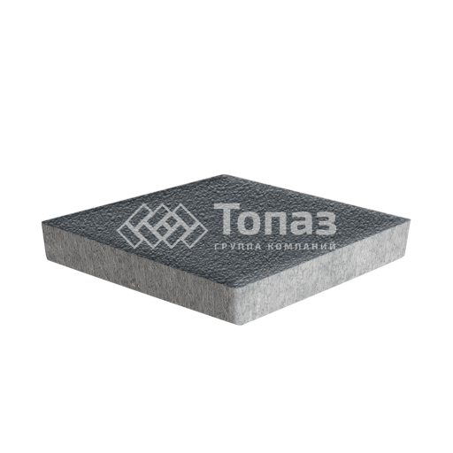 Тротуарная плитка Ромб, черная на камне, 6 см