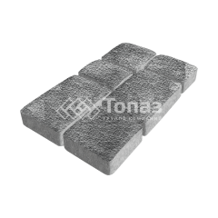 Тротуарная плитка Брук, антрацит с гранитной крошкой, 4 см