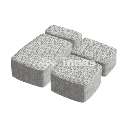 Тротуарная плитка Классико, белая с мраморной крошкой, 4 см