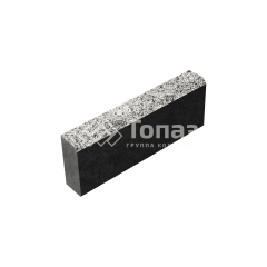 Камень бортовой БР 50.20.8, аляска белая, черное основание