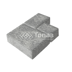 Тротуарная плитка Бергамо, аква с гранитной крошкой, 6 см