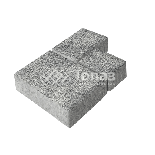 Тротуарная плитка Бергамо, аква с гранитной крошкой, 6 см