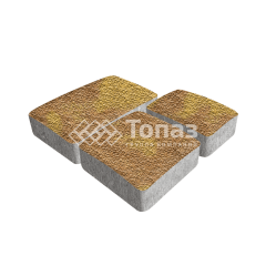 Тротуарная плитка Брук, шафран с мраморной крошкой, 4 см