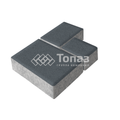 Тротуарная плитка Бергамо, черная, 6 см