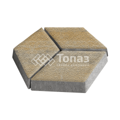 Тротуарная плитка Ромб, особая серия на камне, 6 см