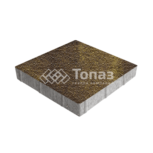 Тротуарная плитка Квадрат 500х500х70, осень с гранитной крошкой