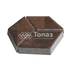 Тротуарная плитка Ромб, сорренто с гранитной крошкой, 6 см