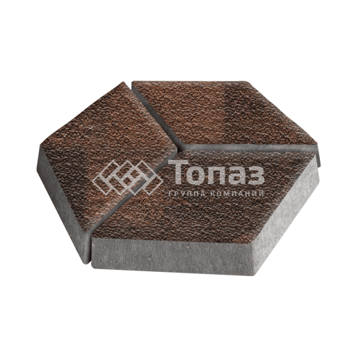 Тротуарная плитка Ромб, сорренто с гранитной крошкой, 6 см