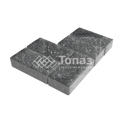 Тротуарная плитка 200х100х60, аляска черная