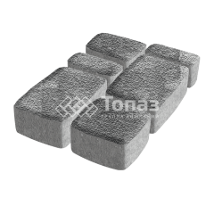 Тротуарная плитка Классико, антрацит с мраморной крошкой, 6 см