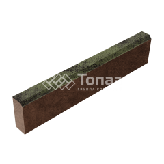 Камень бортовой БР 100.20.8, янтарь, коричневое основание