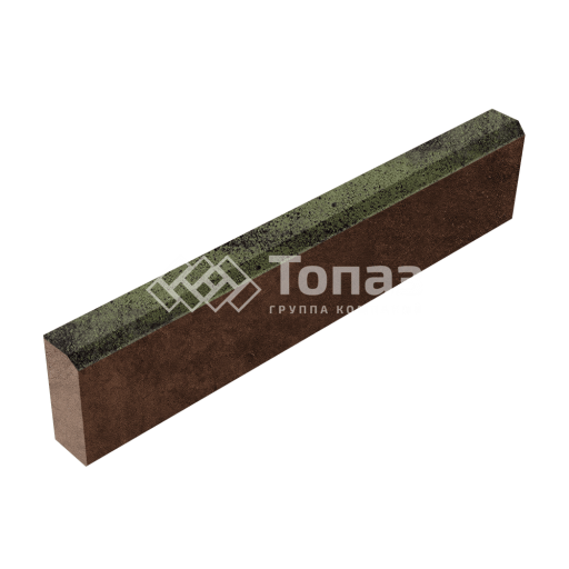 Камень бортовой БР 100.20.8, янтарь, коричневое основание