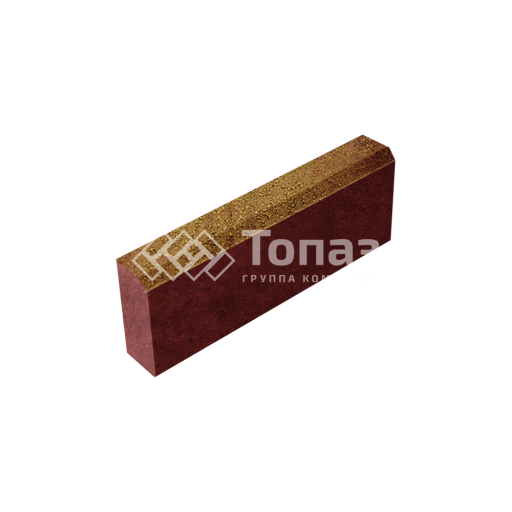 Камень бортовой БР 50.20.8, каир, красное основание
