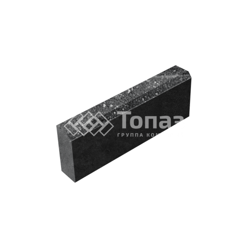 Камень бортовой БР 50.20.8, аляска черная, черное основание