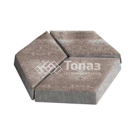 Тротуарная плитка Ромб, авантюр на камне, 6 см