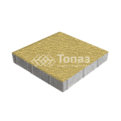Тротуарная плитка Квадрат 300х300х60, желтая с гранитной крошкой
