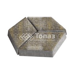 Тротуарная плитка Ромб, степь с гранитной крошкой, 6 см