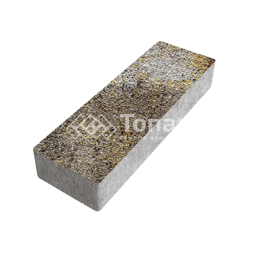 Тротуарная плитка 300х100х60, агат желтый с мраморной крошкой