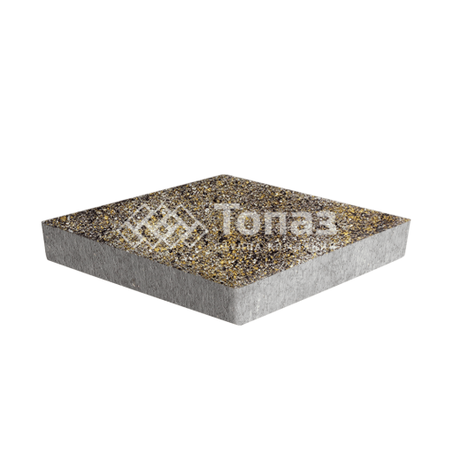 Тротуарная плитка Ромб, агат желтый на камне, 6 см