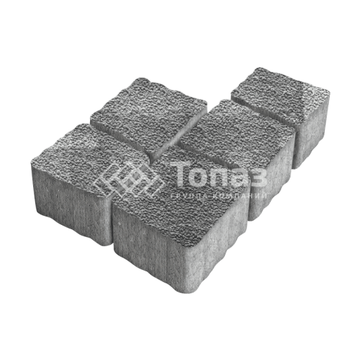 Тротуарная плитка Антик, антрацит с мраморной крошкой, 4 см