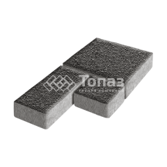 Тротуарная плитка Рубико, джафар черный с мраморной крошкой, 4 см